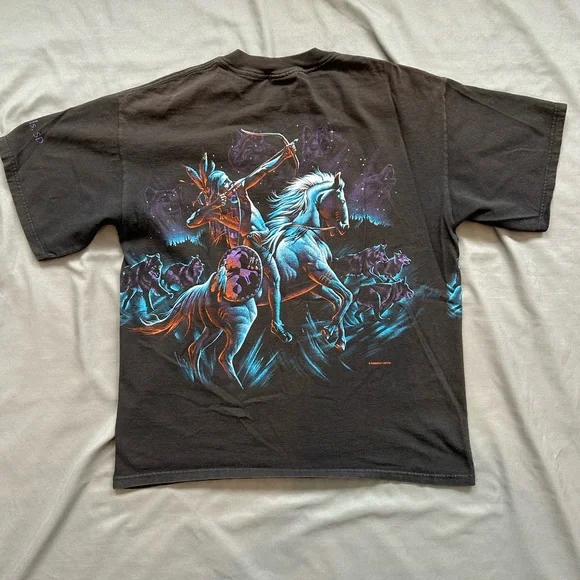 Vintage Indian Double Sided T-Shirt - Picture 10 of 12